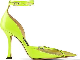 Jimmy Choo London X Mugler Patent Leather Strap Pumps, Brand Size 38 ( US Size 8 )