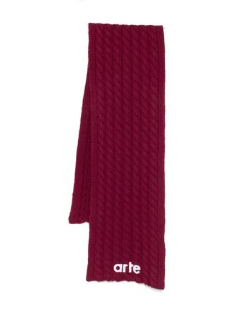 Arte Kabelgebreide sjaal - Rood