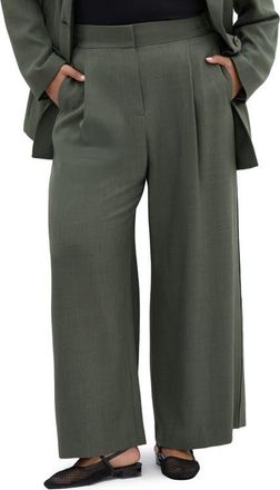 City Chic Blakely Wide Leg Pants in Olive at Nordstrom