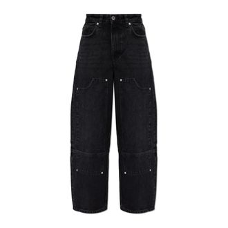 Ganni Loose-fit Jeans, female, Black, Size: W27 L33 Cargo Jeans
