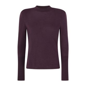 Pinko Lubecca Maglia - Dames - Ronde hals truien - Paars - L - Wol - Truien & Vesten
