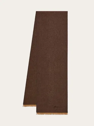 Ferragamo Men Cashmere scarf Brown