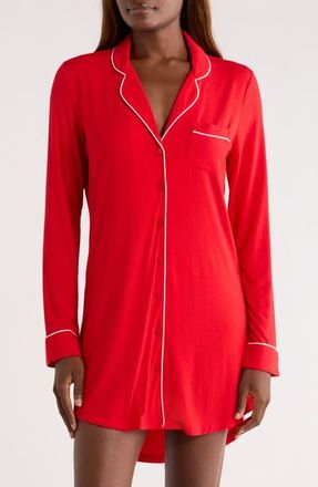 Nordstrom Moonlight Eco Nightshirt in Red Barbados Cherry at Nordstrom, Size X-Small
