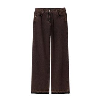 Luisa Cerano Dames, Jeans, Bruin, Maat: M Denim