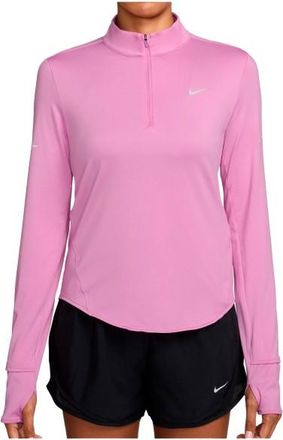 Nike Swift Dri-Fit UV 1/2-Zip Running Top Laufshirt f&uuml;r Damen | rosa
