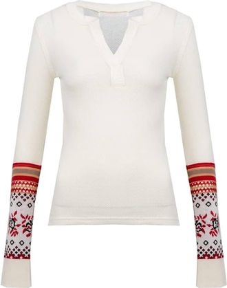 Free People Womens Mikah Layering Cuff Sweatshirt In Cream Combo