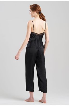 Natori Ashley Icon Cami PJ Set w/ Lace in Black at Nordstrom, Size Small