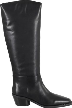 Ash Zwarte Mustang Laars met Zijrits - Dames - Cowboylaarzen - Zwart - 38 EU - Leer - Schoenen