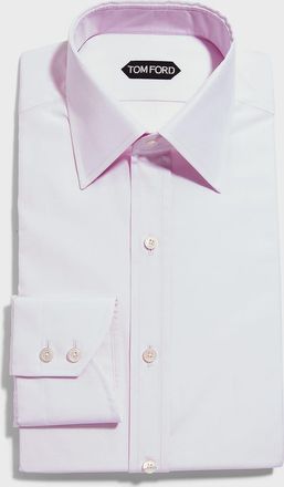 Tom Ford Mens Solid Point Collar Dress Shirt