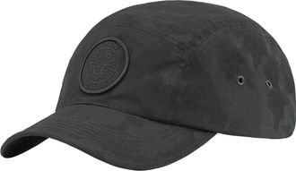 SUPREME x Stone Island Reactive Ice Ripstop Camp Cap Black SUP-SS22-775