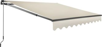 TecTake Toldo con brazo articulado y soporte pared, 250 x 200 cm, beige