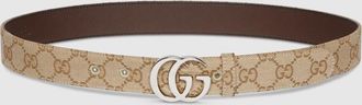Gucci GG Marmont Belt, Beige, GG Canvas
