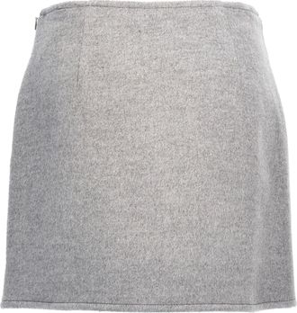 Tory Burch Womens Gray Wool Long Skirt