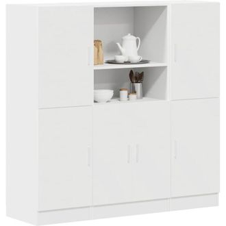 vidaXL Vidaxl - Mueble De Cocina 3 Piezas Madera Contrachapada Blanca