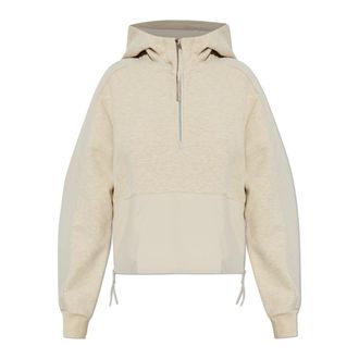 Moose Knuckles Hoodies, female, Beige, Size: L Mix Media Hoodie