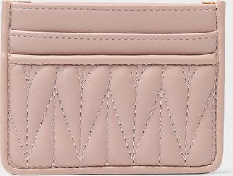 Simons Womens Tone-on-tone embroidery faux-leather card holder