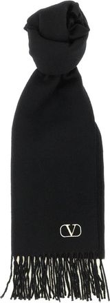 Valentino Garavani VLogo Signature Stole - Heren - Wintersjaals - Zwart - ONE Size - Kasjmier - Accessoires