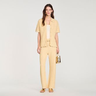 Sandro Rhinestone knit trousers