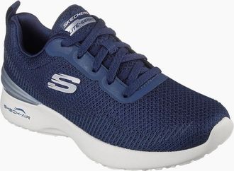 Skechers Womens Print Mesh Lace Up W Memory Foa Slip On Trainers Womens - Navy - Size: 5.5