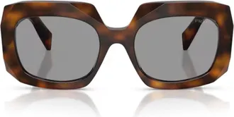 Prada Tortoise Prada Symbole PR B23S Acetate Square Sunglasses