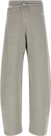 The Attico Wide-Leg Joggers - female - The Attico - Sweatpants - Gray - XS - Trousers