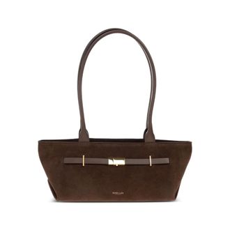DeMellier Shoulder Bags, female, Brown, Size: ONE SIZE Brown Top Handle Bag with Gold-tone Hardware