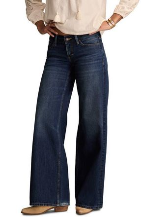 Lucky Brand Ultra Low Rise Baggy Wide Leg Jeans in Dark Ink Wash at Nordstrom, Size 24 32