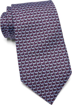 Ermenegildo Zegna Quadri Silk Whale Tie in Purple at Nordstrom