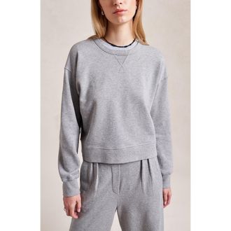 La Ligne Cropped James Sweatshirt in Grey at Nordstrom, Size X-Small