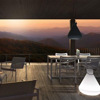 Plust Plaf&oacute;n De Suspensi&oacute;n De Suelo Para Exterior Spot Light - Verde Oscuro