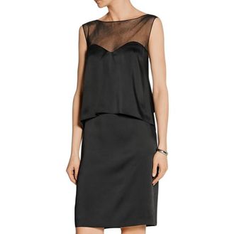 Maison Margiela Maison Margiela Black Satin Layered Lace-Up Back Dress Size M