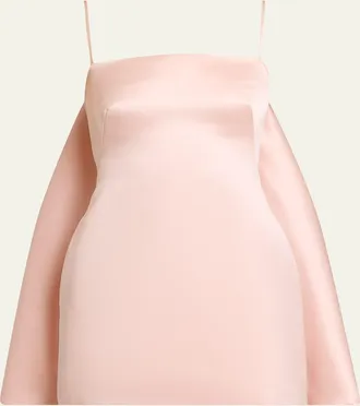 Givenchy Sliced Cape Satin Mini Dress