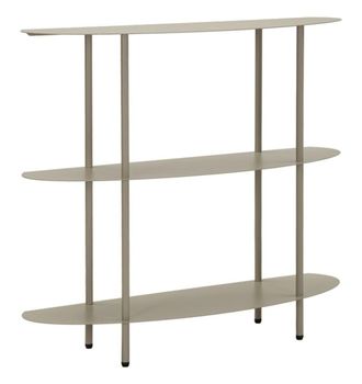Mauro Ferretti Consola met&aacute;lica gris paloma de 90 x 28 x 81 cm