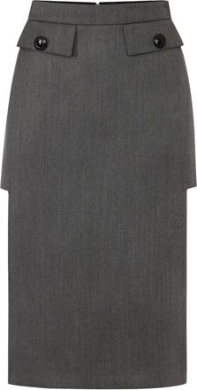 Elisabetta Franchi Dames, Rokken, Grijs, Maat: XS Wol