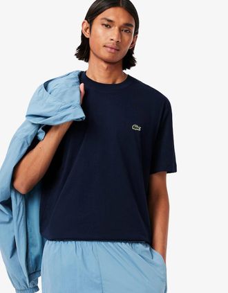 Lacoste Mens Lacoste Cotton T-Shirt - Navy - Size: 4 medium
