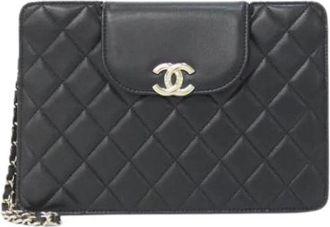 Chanel Pre-owned Vintage Clutch - Dames - Vintage Clutch - Zwart - ONE Size - Leer - Vintage