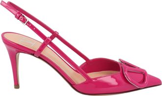 Valentino VLogo Signature Patent Leather Slingback Pumps