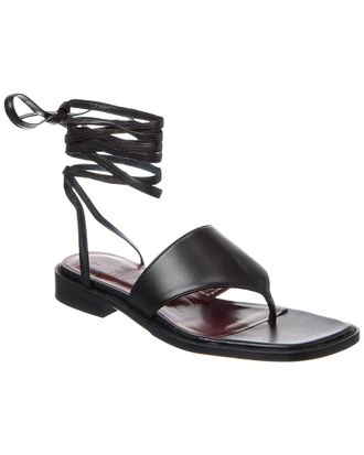 Staud Staud Alexandre Lace-Up Leather Sandal