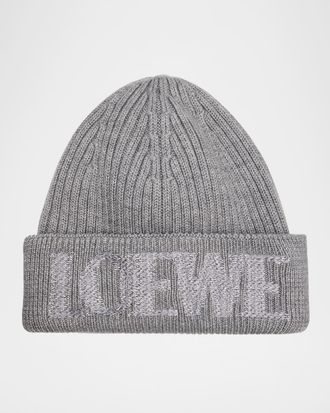Loewe Blurred Logo Wool Beanie