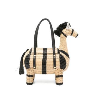 Serpui Lewis Zebra Striped Tote Bag