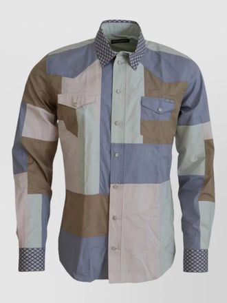 Dolce & Gabbana cotton patchwork slim shirt