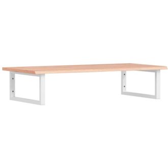 vidaXL Estante De Lavabo De Pared De Acero Y Madera Maciza De Roble Vidaxl