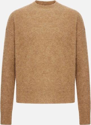 Ami Mens Ami Crewneck Sweater Tan - Brown - Size: 36