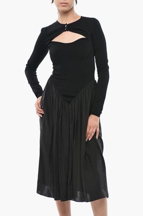 Stella McCartney Vestito Midi TECHNICAL con Cut-out Frontale Stella McCartney