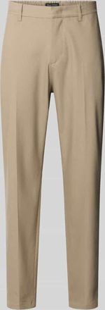 Marc O'Polo Relaxed Fit Stoffhose aus Leinen-Mix Modell BELSBO JOGGER in Beige, Gr&ouml;&szlig;e 30/32