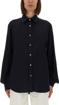 Moschino Blue Regular Solid Shirt