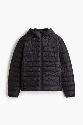 H&M Leichte Pufferjacke in Slim Fit - Schwarz