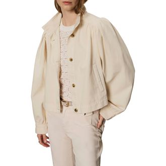 Sanctuary Cotton Twill Jacket in Collagen White at Nordstrom, Size Xx-Large