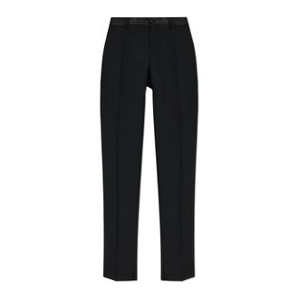 Dolce & Gabbana Suit Trousers, male, Black, M, Wool Tuxedo Trousers