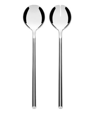 Alessi set of two Clivo slotted salad - unisex - stainless steel - One Size - Silver
